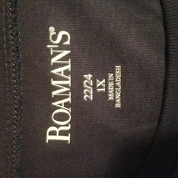 ROAMAN'S 22/24 1X NAVY BLUE TEE SHIRT - Picture 2 of 5